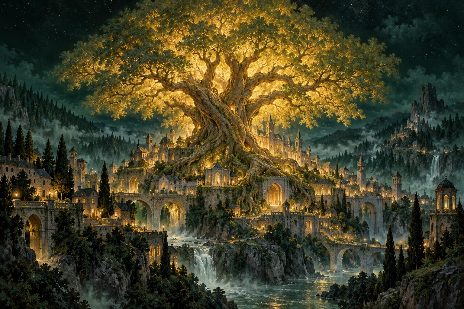 Kyra illumina la città raccolta sotto le sue fronde