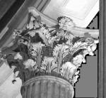 Illustrazione per La gilda dei bardi, apre i suoi cancelli: Uno dei capitelli della terrazza della gilda dei bardi di Kyrandor